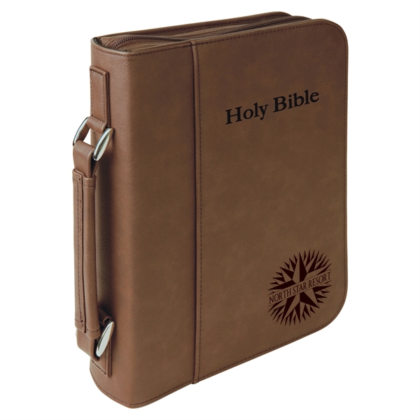 7 1/2" x 10 3/4" Dark Brown Leatherette Book/Bible Cover - 7 1/2" x 10 3/4" Dark Brown Leatherette Book/Bible Cover - Image 0 of 1