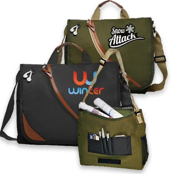 Promotional Laptop Messenger Bag W/ Shoulder Strap - Promotional Laptop Messenger Bag W/ Shoulder Strap - Image 0 of 3