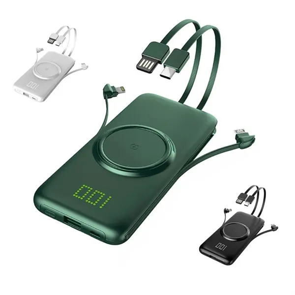 10,000 mAh four output wireless charging power bank - 10,000 mAh four output wireless charging power bank - Image 0 of 2