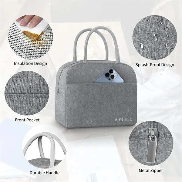 Custom Reusable Leakproof Insulated Lunch Tote Cooler Bag - Custom Reusable Leakproof Insulated Lunch Tote Cooler Bag - Image 2 of 3