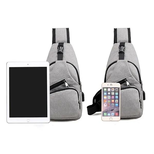 Sling Shoulder Chest Bags Crossbody Backpack With Usb - Sling Shoulder Chest Bags Crossbody Backpack With Usb - Image 2 of 3