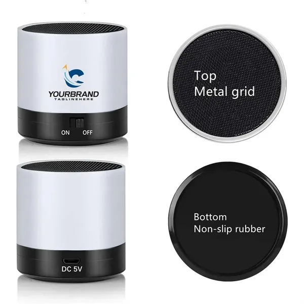 Bluetooth Wireless Portable Rechargeable Cylinder Speaker - Bluetooth Wireless Portable Rechargeable Cylinder Speaker - Image 4 of 4