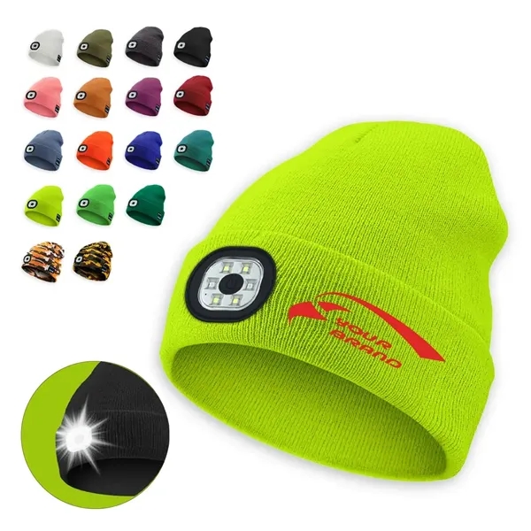 Unisex LED Beanie Hat - Unisex LED Beanie Hat - Image 0 of 9