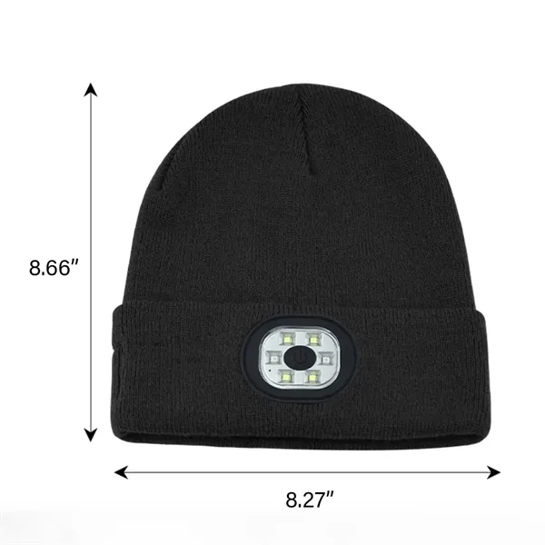 Unisex LED Beanie Hat - Unisex LED Beanie Hat - Image 1 of 9