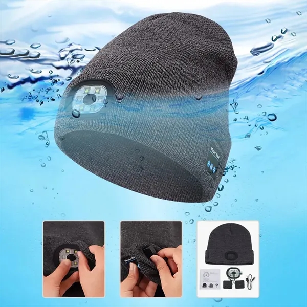 Unisex LED Beanie Hat - Unisex LED Beanie Hat - Image 3 of 9