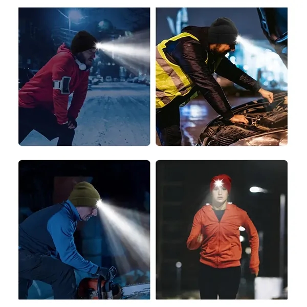 Unisex LED Beanie Hat - Unisex LED Beanie Hat - Image 5 of 9