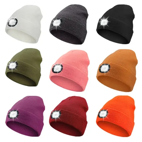 Unisex LED Beanie Hat - Unisex LED Beanie Hat - Image 7 of 9