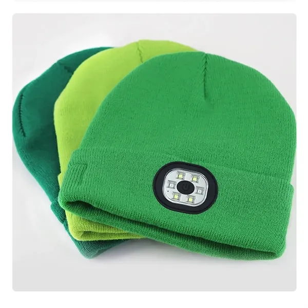 Unisex LED Beanie Hat - Unisex LED Beanie Hat - Image 9 of 9