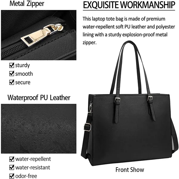 Leather Laptop Bag for Women - Leather Laptop Bag for Women - Image 2 of 4
