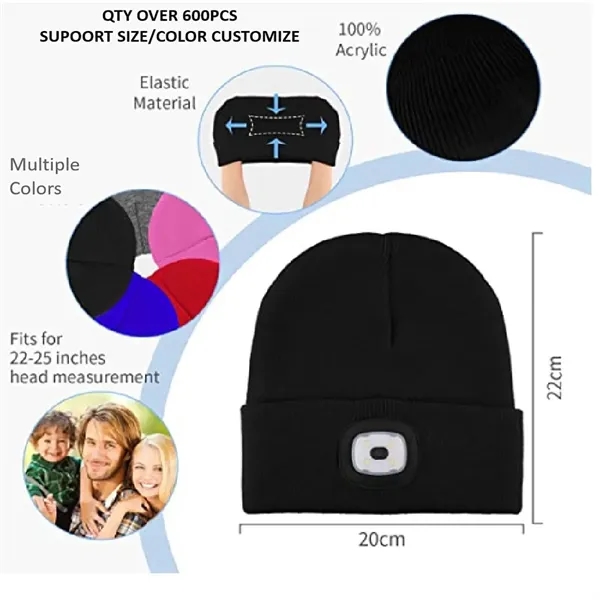 LED Beanie - LED Beanie - Image 1 of 2