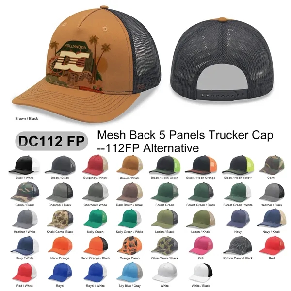5 Panel 112FP Premier Trucker Cap - 5 Panel 112FP Premier Trucker Cap - Image 0 of 44