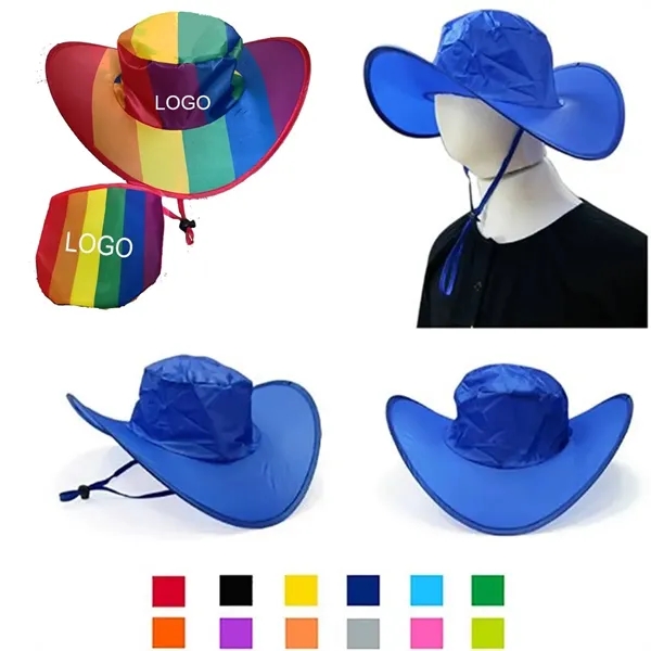 Outdoor Foldable Cowboy Hat  with Pouch - Outdoor Foldable Cowboy Hat  with Pouch - Image 0 of 2