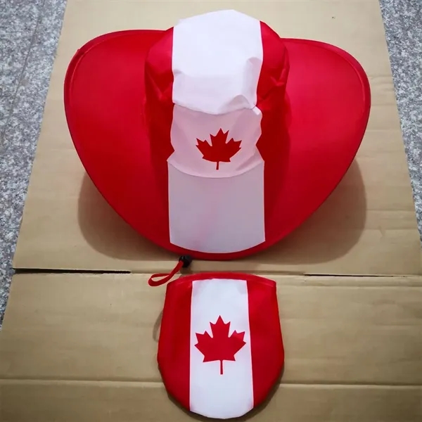 Outdoor Foldable Cowboy Hat  with Pouch - Outdoor Foldable Cowboy Hat  with Pouch - Image 2 of 2
