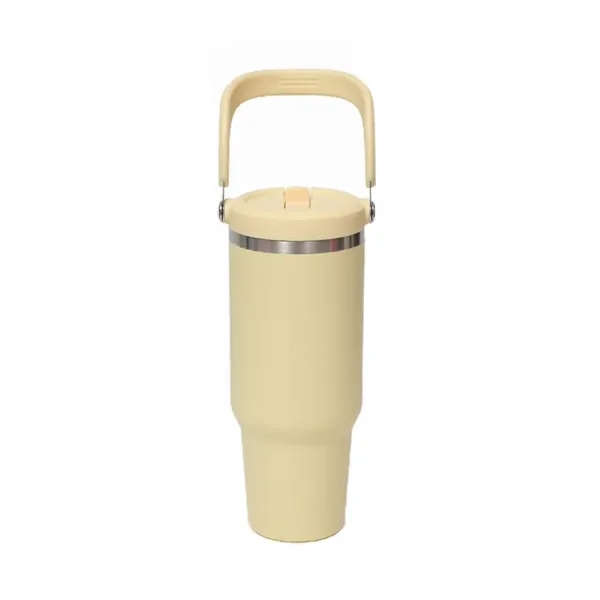 30 Oz Tumbler With Handle And Straw Lid - 30 Oz Tumbler With Handle And Straw Lid - Image 4 of 8