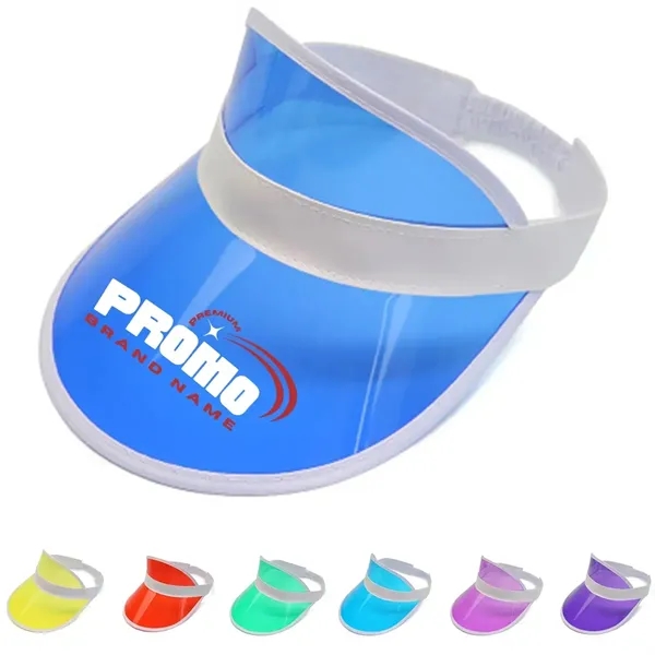 Unisex Neon Sun Cap Visor Breathable Beach Plastic Golf Hat - Unisex Neon Sun Cap Visor Breathable Beach Plastic Golf Hat - Image 0 of 3