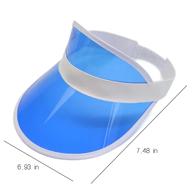Unisex Neon Sun Cap Visor Breathable Beach Plastic Golf Hat - Unisex Neon Sun Cap Visor Breathable Beach Plastic Golf Hat - Image 1 of 3