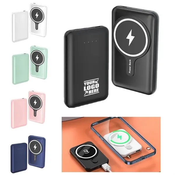Magnetic Wireless Power Bank 5000 Mah - Magnetic Wireless Power Bank 5000 Mah - Image 0 of 3