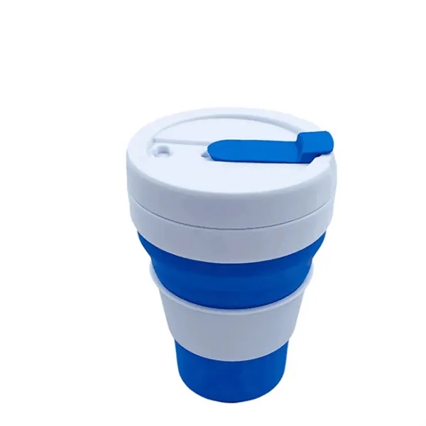 16 oz Custom Logo Collapsible Silicone Travel Cup - 16 oz Custom Logo Collapsible Silicone Travel Cup - Image 3 of 7