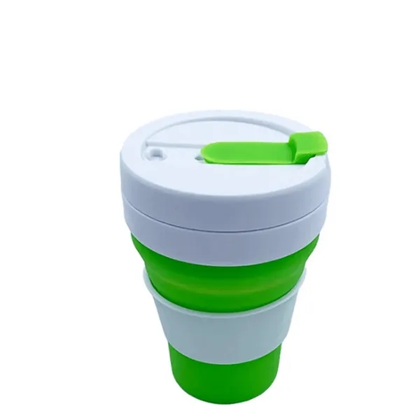 16 oz Custom Logo Collapsible Silicone Travel Cup - 16 oz Custom Logo Collapsible Silicone Travel Cup - Image 4 of 7