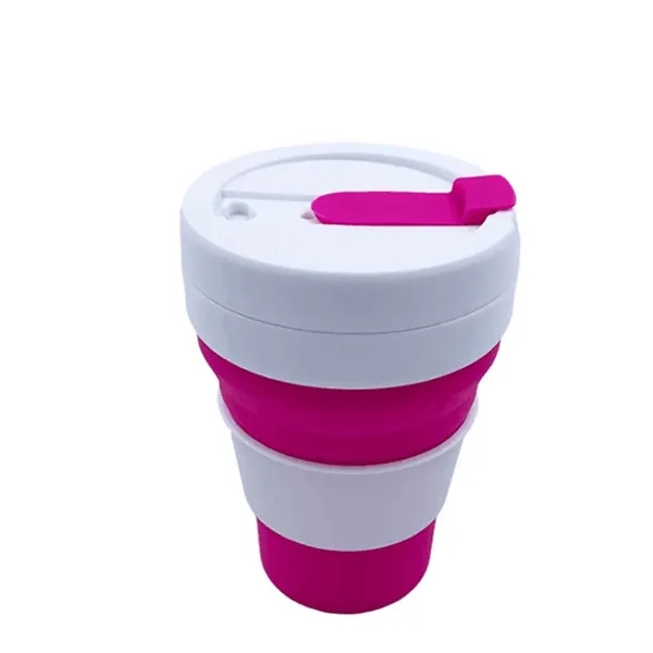 16 oz Custom Logo Collapsible Silicone Travel Cup - 16 oz Custom Logo Collapsible Silicone Travel Cup - Image 5 of 7