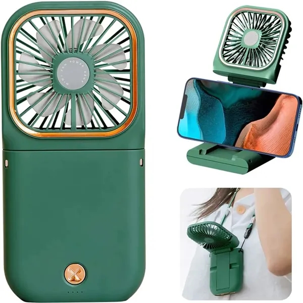 Mini Rechargeable Foldable Neck Hanging Fan with Power Bank - Mini Rechargeable Foldable Neck Hanging Fan with Power Bank - Image 7 of 8