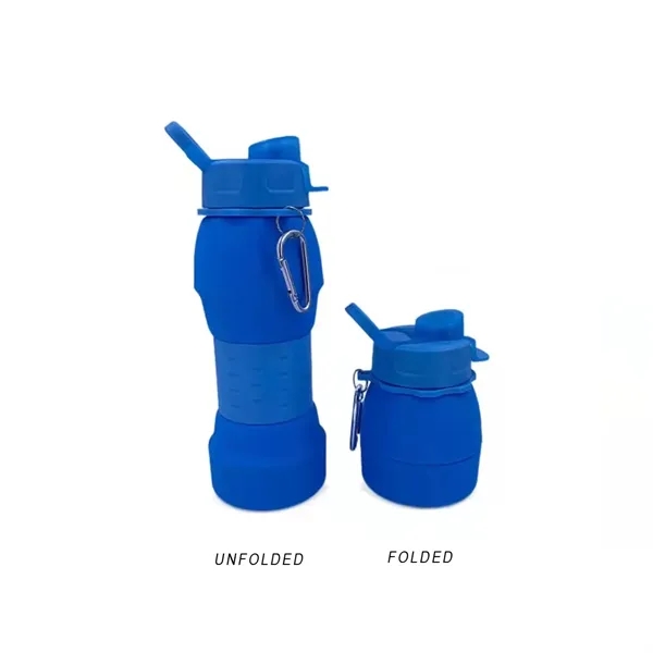 20.5OZ Silicone Collapsible Water Bottle - 20.5OZ Silicone Collapsible Water Bottle - Image 3 of 3