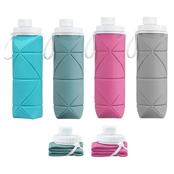 20OZ Silicone Collapsible Water Bottle - 20OZ Silicone Collapsible Water Bottle - Image 1 of 2