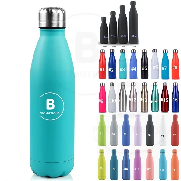 17 oz  Stainless Steel Vacuum Insulated Water Bottle - 17 oz  Stainless Steel Vacuum Insulated Water Bottle - Image 0 of 2