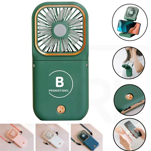 Portable Handheld  Fan with Power Bank - Portable Handheld  Fan with Power Bank - Image 0 of 2