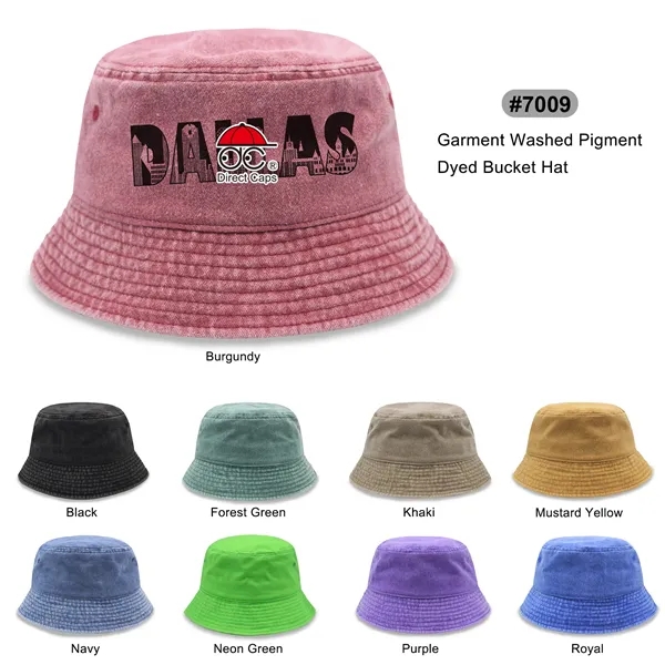 Vintage Garment Washed Pigment Dyed Bucket Hat - Vintage Garment Washed Pigment Dyed Bucket Hat - Image 0 of 9