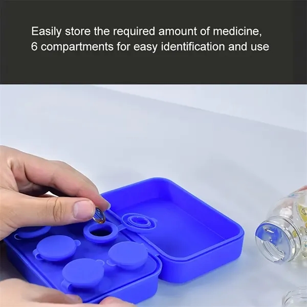 Silicone Pill Organizer Box With 6 Compartments - Silicone Pill Organizer Box With 6 Compartments - Image 3 of 5