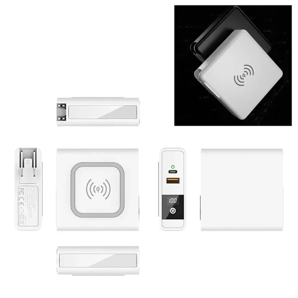 wireless 10000mAh Power Bank with AC Wall Plug - wireless 10000mAh Power Bank with AC Wall Plug - Image 2 of 2