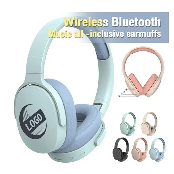 Wireless Bluetooth Headphones Earphones Overhead Earpads Mic - Wireless Bluetooth Headphones Earphones Overhead Earpads Mic - Image 0 of 4