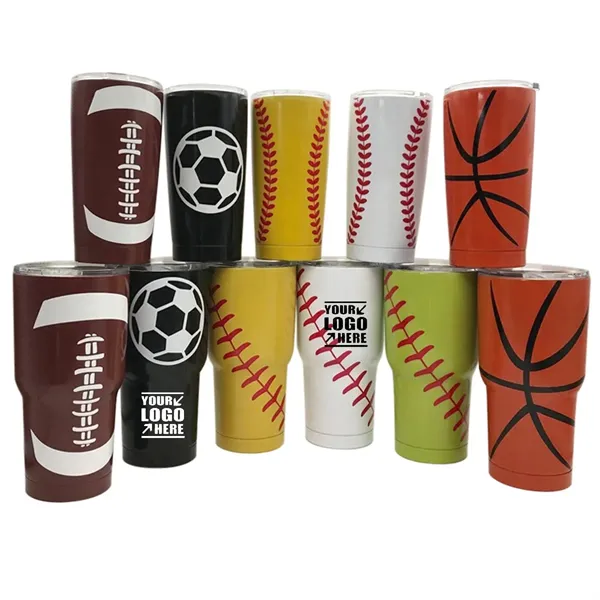 Football Print 20-30Oz Tumbler Ss Vacuum - Football Print 20-30Oz Tumbler Ss Vacuum - Image 0 of 5