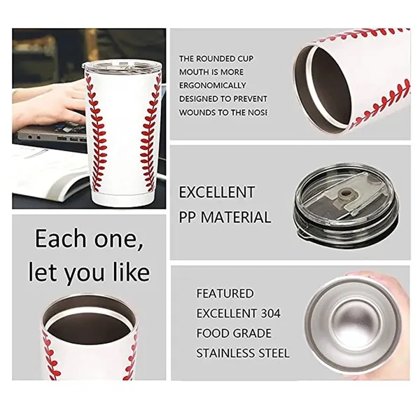 Football Print 20-30Oz Tumbler Ss Vacuum - Football Print 20-30Oz Tumbler Ss Vacuum - Image 3 of 5