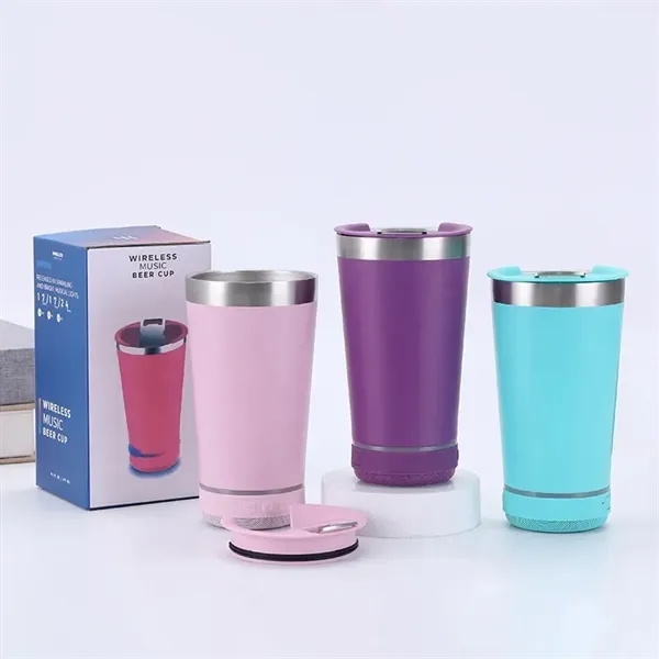 Wireless Speaker Tumbler with Opener Lid - Wireless Speaker Tumbler with Opener Lid - Image 2 of 4