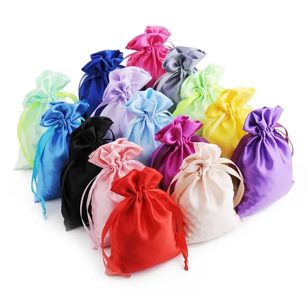 Satin Gift Bags with Drawstring - Satin Gift Bags with Drawstring - Image 1 of 5