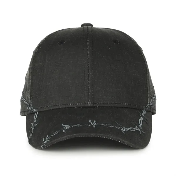 Custom Barbed-Wire Embroidery Solid Back
