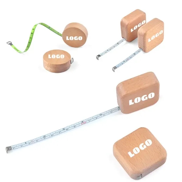 Eco-friendly Wood Square Tape Measure - Eco-friendly Wood Square Tape Measure - Image 1 of 4