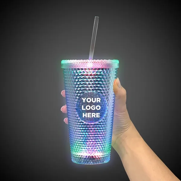 160z Light Up Diamond Tumbler - 160z Light Up Diamond Tumbler - Image 1 of 4