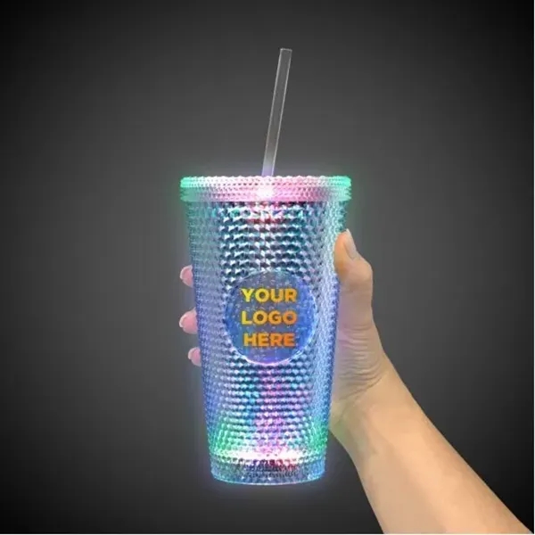 160z Light Up Diamond Tumbler - 160z Light Up Diamond Tumbler - Image 3 of 4