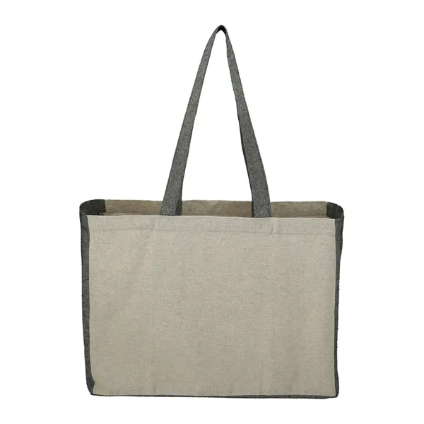 Recycled Cotton Contrast Side Shopper Tote - Recycled Cotton Contrast Side Shopper Tote - Image 5 of 5