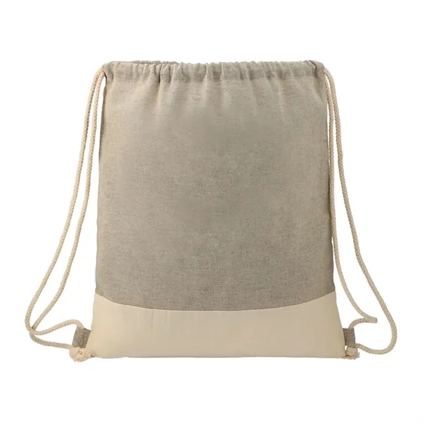 Split Recycled Cotton Drawstring Bag - Split Recycled Cotton Drawstring Bag - Image 1 of 2