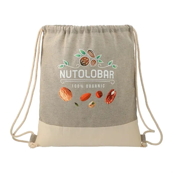 Split Recycled Cotton Drawstring Bag - Split Recycled Cotton Drawstring Bag - Image 2 of 2