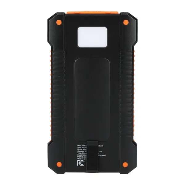 Helio 5000 mAh Solar Power Bank - Helio 5000 mAh Solar Power Bank - Image 9 of 10