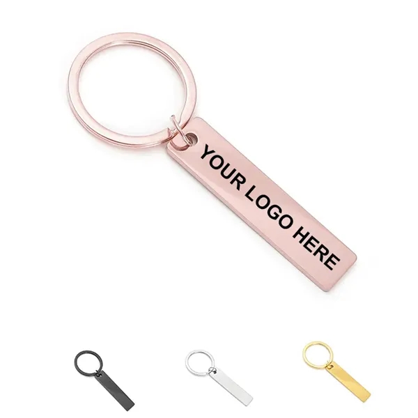 Stainless Steel Tag Key Chain - Stainless Steel Tag Key Chain - Image 0 of 4