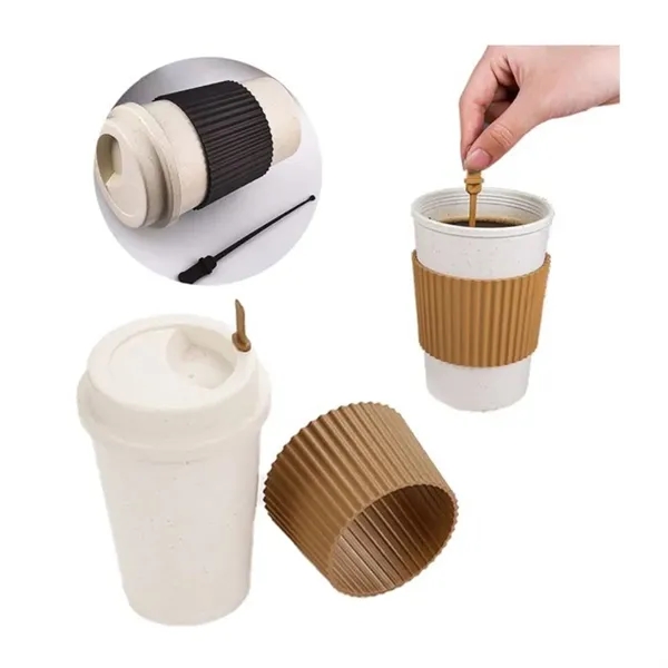 16oz Wheat Straw Tumbler Unbreakable Drinking Cup - 16oz Wheat Straw Tumbler Unbreakable Drinking Cup - Image 2 of 4