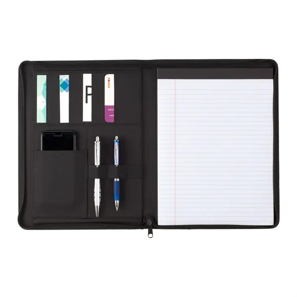 FSC® Mix Vienna Heathered Zippered Padfolio - FSC® Mix Vienna Heathered Zippered Padfolio - Image 1 of 6
