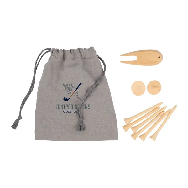 Bamboo Golf Tee Set with Recycled Pouch - Bamboo Golf Tee Set with Recycled Pouch - Image 0 of 9
