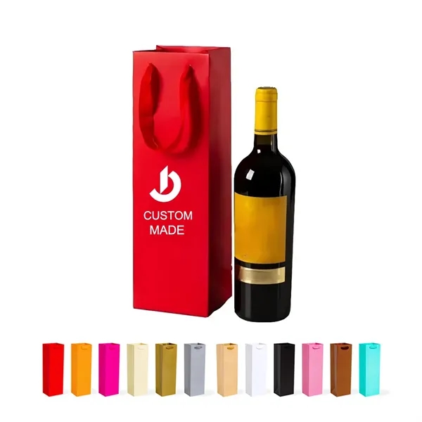 Red Wine Bag White Cardboard Gift - Red Wine Bag White Cardboard Gift - Image 0 of 2
